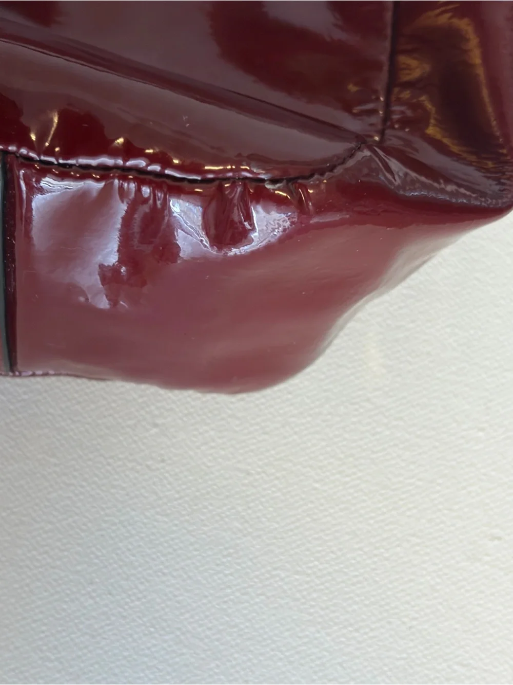 Coach Burgundy Patent Leather Shoulder Bag Y2K SoHo
